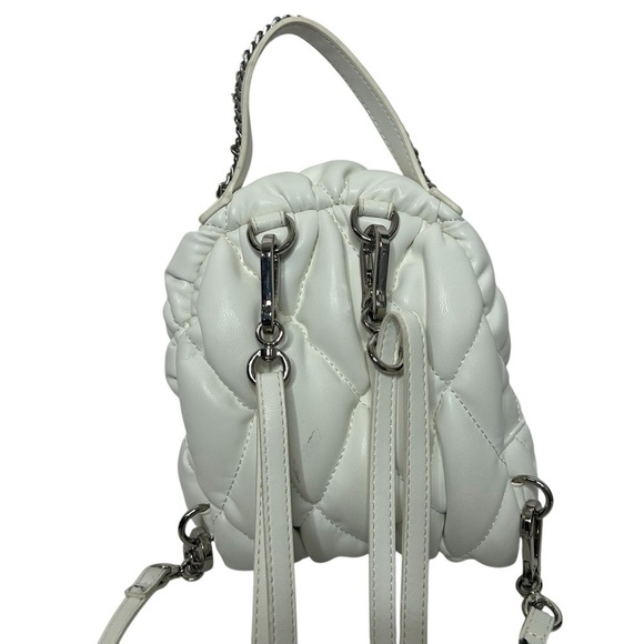 Steve Madden Quilted Mini Backpack - White - Picture 4 of 15